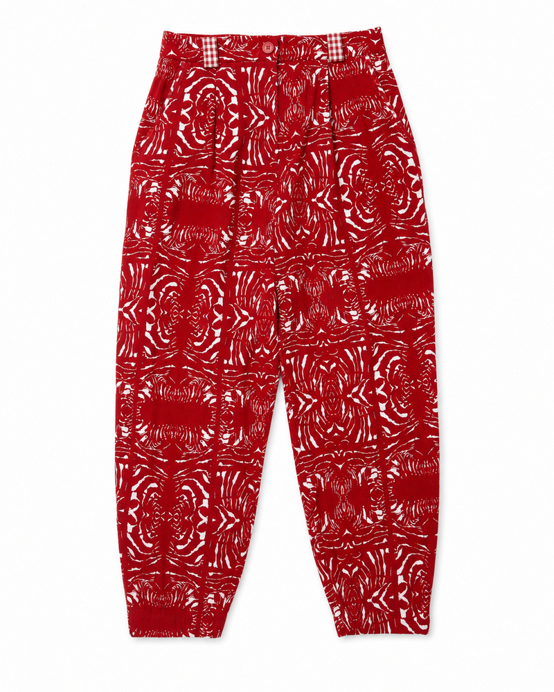 CALÇA ESTAMPADA VERMELHA