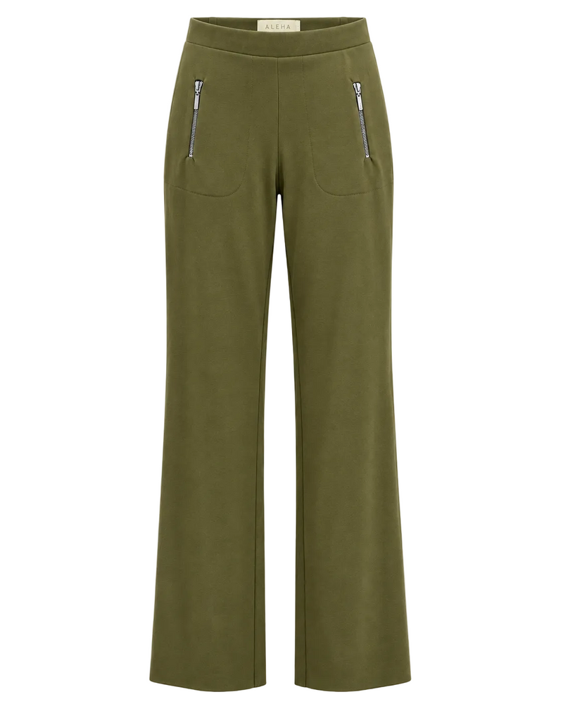 CALÇA MOLETINHO RETA VERDE