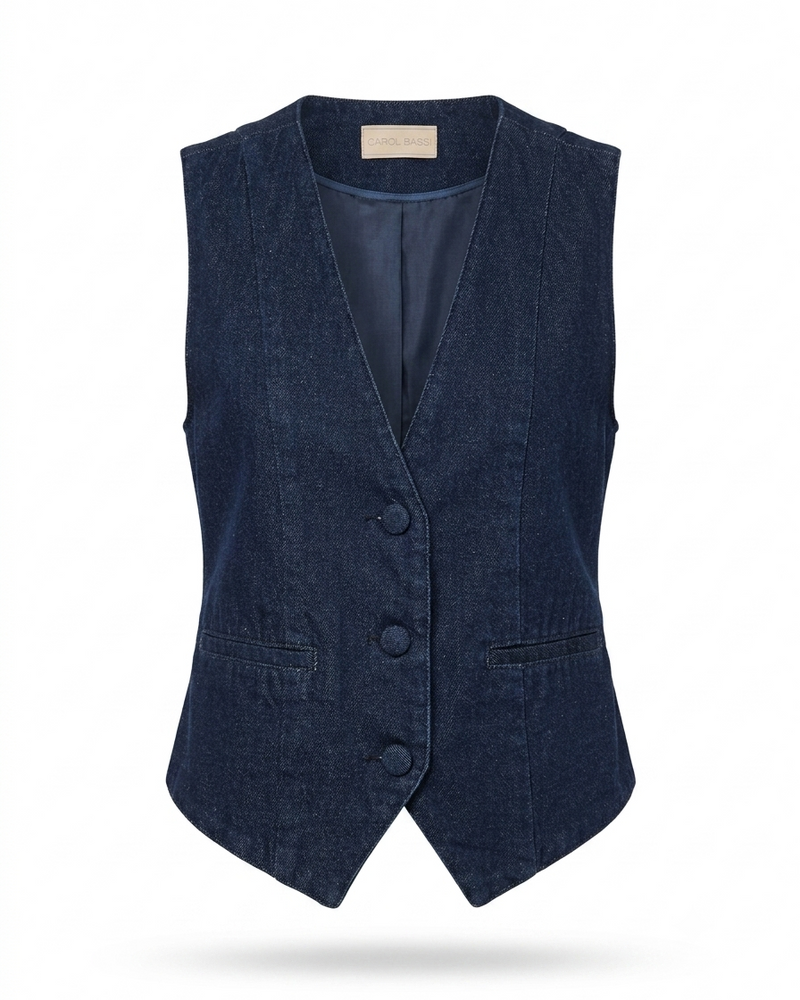 COLETE JEANS AZUL