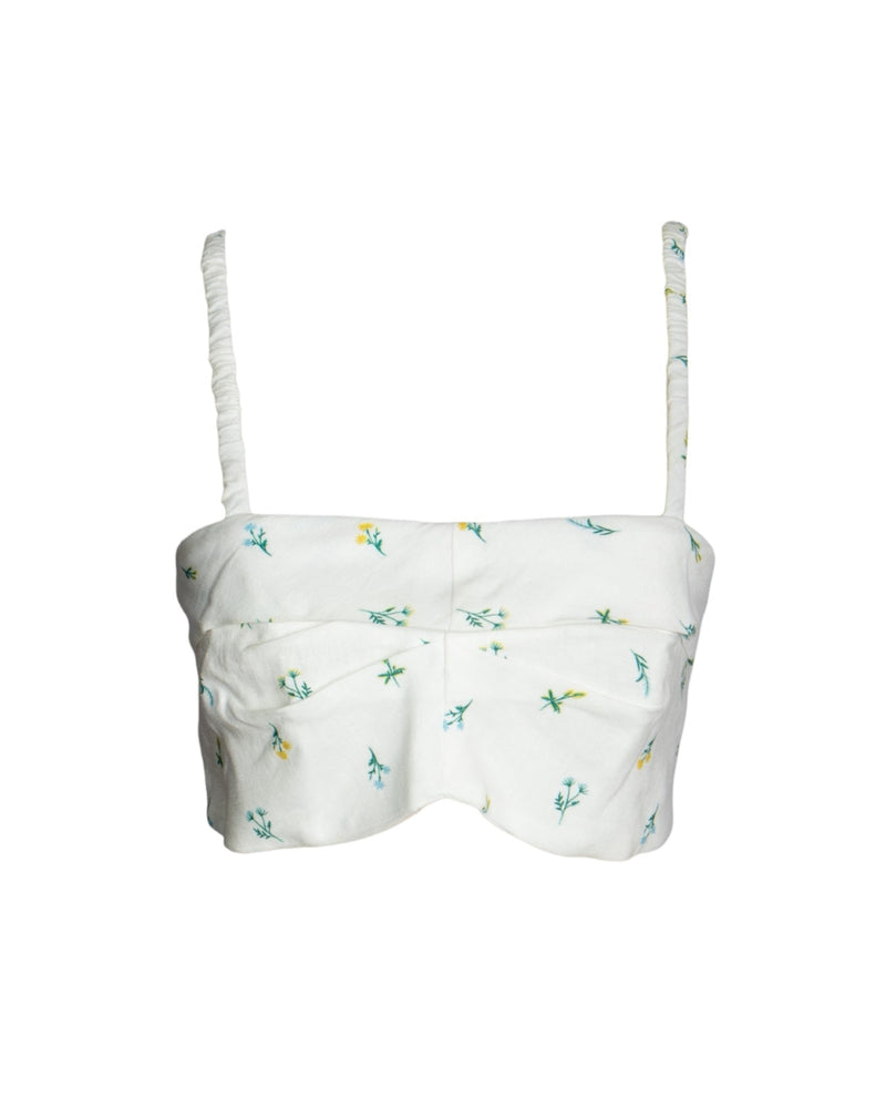 TOP BRANCO FLORAL