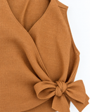 BLUSA LINHO MARROM ALEHA