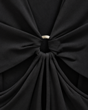 VESTIDO MIDI PRETO RECORTES