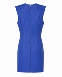 VESTIDO CURTO COURO AZUL