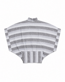 BLUSA LISTRADA CINZA E AZUL