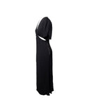VESTIDO MIDI PRETO RECORTES