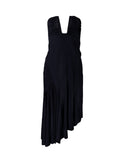 VESTIDO MIDI TOMARA QUE CAIA PRETO