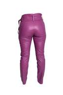 CALÇA COURO ROXA