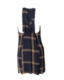 VESTIDO CURTO XADREZ AZUL MARINHO