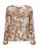 BLUSA BRANCA COM APLICAÇÃO