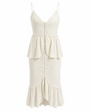 VESTIDO BOTÕES OFF WHITE