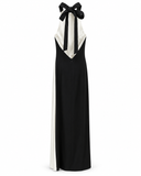 VESTIDO LONGO PRETO E BRANCO IORANE