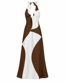 VESTIDO LONGO BICOLOR VIX