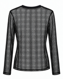BLUSA COM BRILHO PRETA CAROL BASSI