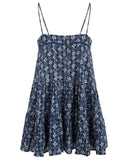 VESTIDO CURTO AZUL MARINHO ESTAMPADO