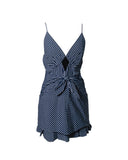VESTIDO CURTO AZUL LISTRADO