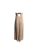 VESTIDO LONGO FESTA BEGE