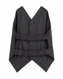 CONJUNTO SAIA E TOP CINZA