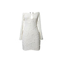 VESTIDO CURTO JUSTO MANGA LONGA OFF