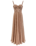 VESTIDO LONGO EM PAETÊ ROSE