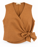 BLUSA LINHO MARROM ALEHA