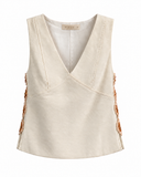 BLUSA COM CHOCHÊ BEGE ALEHA