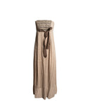 VESTIDO LONGO FESTA BEGE