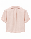 CAMISA CROPPED LINHO ROSA