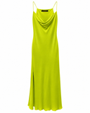 VESTIDO MIDI VERDE ANIMALE
