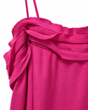 VESTIDO CURTO EM SEDA ROSA ANIMALE