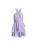 VESTIDO CURTO LILÁS FRENTE ÚNICA