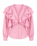CAMISA BABADOS ROSA