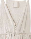VESTIDO BOTÕES OFF WHITE