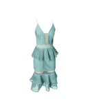 VESTIDO MIDI TEXTURA AZUL