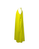 VESTIDO MIDI LINHO VERDE LIMÃO