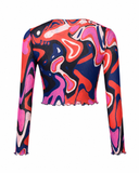 BLUSA CROPPED TRANSPARÊNCIA