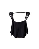 BLUSA PRETA ALÇA COM RECORTES