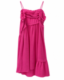 VESTIDO CURTO EM SEDA ROSA ANIMALE