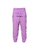 CALÇA SEDA VIOLETA COM PREGAS