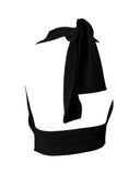 TOP TRICOT FRENTE ÚNICA PRETO