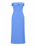 VESTIDO MIDI TOMARA QUE CAIA AZUL CAROL BASSI