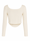 TOP MANGA LONGA OFF WHITE