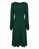VESTIDO MIDI VERDE DECOTE COSTAS