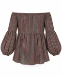 BLUSA OMBRO A OMBRO LISTRADA
