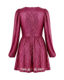 VESTIDO CURTO PAETÊ ROSA