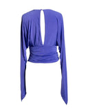 TOP ROXO MANGA LONGA