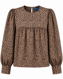 BLUSA ESTAMPADA CAMEL E PRETO