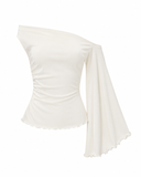 BLUSA MANGA ÚNICA OFF WHITE