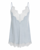 REGATA SEDA AZUL COM RENDA
