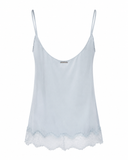REGATA SEDA AZUL COM RENDA
