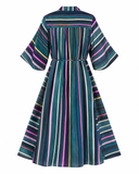 VESTIDO CHEMISE LISTRADO